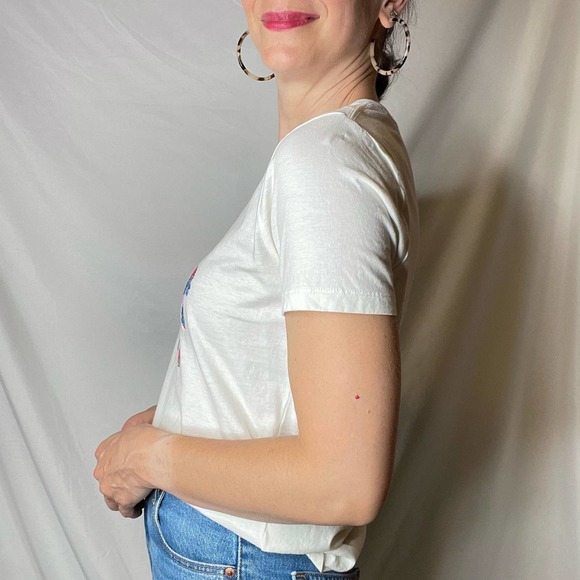 J Crew winter dogs Collector tee t-shirt ivory short sleeve dog graphic BL301 S - Picture 14 of 17